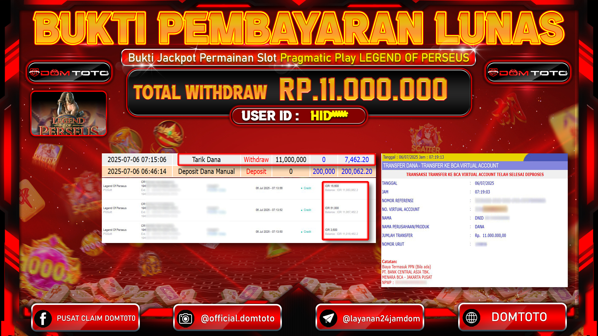 JACKPOT SLOT LEGEND OF PERSEUS 06 JULI 2025